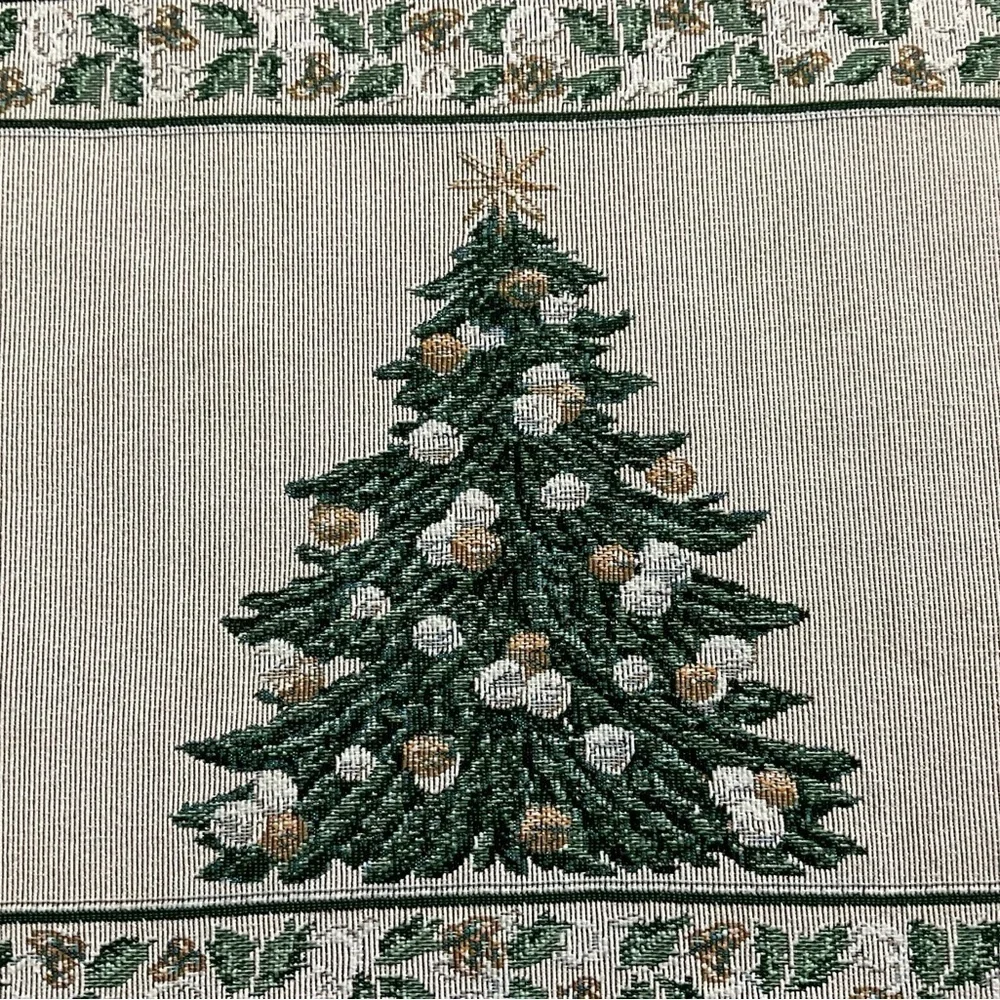 Set of 4 Christmas Tree Placemats American Greetings 18” X 13” NWT